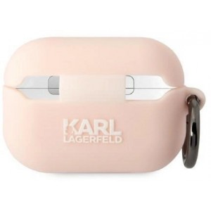 Karl Lagerfeld KLAP2RUNCHP AirPods Pro 2 cover pink/pink Silicone Choupette Head 3D (universal)