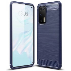 Hurtel Carbon Case Flexible Cover TPU Case for Huawei P40 blue (universal)