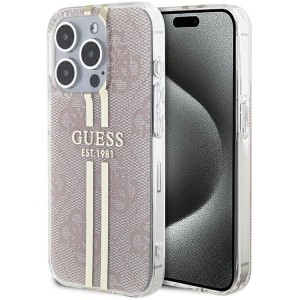 Guess IML 4G Gold Stripe case for iPhone 15 Pro - pink (universal)