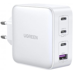 Ugreen Fast charger GaN 3xUSB C / USB 100W PPS Ugreen CD226 - white (universal)