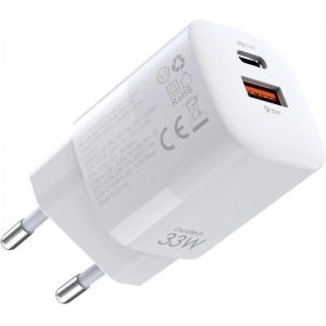 Choetech fast charger GaN USB / USB Type C PD QC 33W white (PD5006) (universal)