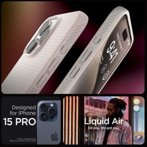 Spigen Liquid Air case for iPhone 15 Pro - natural titanium (universal)