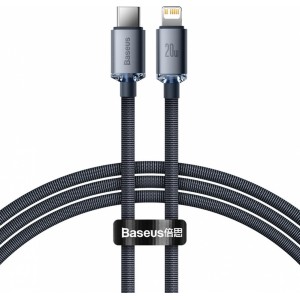 Baseus crystal shine series fast charging data cable USB Type C to Lightning 20W 1.2m black (CAJY000201) (universal)
