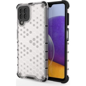 Hurtel Honeycomb Case armor cover with TPU Bumper for Samsung Galaxy A22 4G transparent (universal)