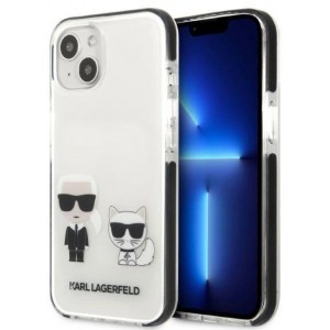 Karl Lagerfeld cietais korpuss iPhone 13 mini 5,4 collu, balts/balts, Karl Lagerfeld Karl&Choupette, 3666339048600