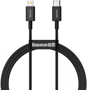 Baseus Superior USB Type C - Lightning cable for fast charging Power Delivery 20 W 1 m black (CATLYS-A01) (universal)