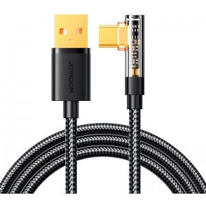Joyroom USB C cable angled - USB for fast charging and data transfer 3A 1.2 m black (S-UC027A6) (universal)