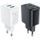 Acefast charger 2x USB 18W QC 3.0, AFC, FCP black (A33 black) (universal)