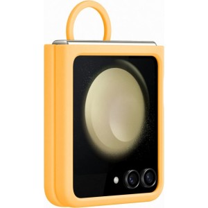 Samsung Silicone case with holder for Samsung Galaxy Z Flip 5 - yellow (universal)