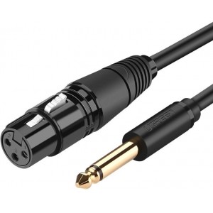 Ugreen audio cable XLR microphone cable (female) - 6.35 mm jack (male) 2 m black (20719 AV131) (universal)
