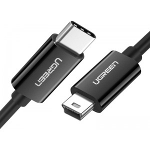 Ugreen US242 USB-C (male) / mini USB (male) cable 1 m - black (universal)