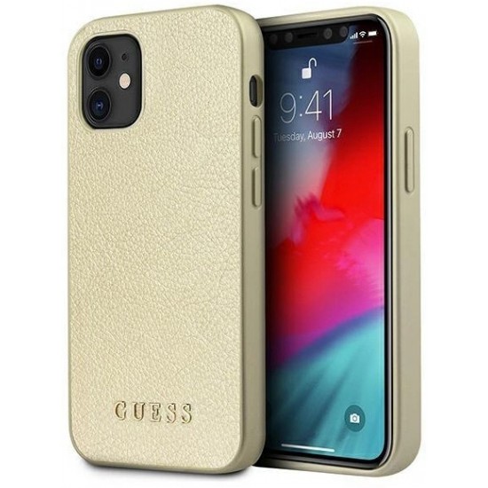 Guess GUHCP12SIGLGO iPhone 12 mini 5.4" gold/gold hardcase Iridescent (universal)
