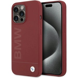 BMW Silicone Big Logo MagSafe case for iPhone 15 Pro Max - red (universal)