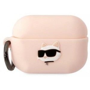 Karl Lagerfeld KLAP2RUNCHP AirPods Pro 2 cover pink/pink Silicone Choupette Head 3D (universal)