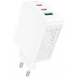 Acefast fast charger GaN (2x USB-C / USB-A) PPS / PD / QC4+ 65W white (A41) (universal)