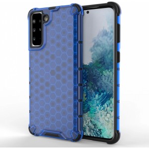 Hurtel Honeycomb case armored cover with a gel frame for Samsung Galaxy S22 blue (universal)