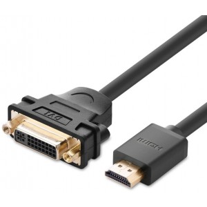 Ugreen cable cable adapter adapter DVI 24 + 5 pin (female) - HDMI (male) 22 cm black (20136) (universal)