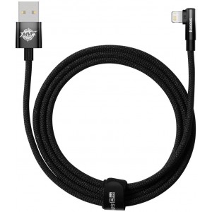 Baseus MVP 2 Elbow angled cable with side USB / Lightning plug 2m 2.4A black (CAVP000101) (universal)