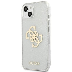 Guess GUHCP13SPCUGL4GTR iPhone 13 mini 5.4" transparent hard case Glitter 4G Big Logo (universal)