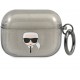 Karl Lagerfeld KLAPUKHGK AirPods Pro cover czarny/black Glitter Karl`s Head (universal)