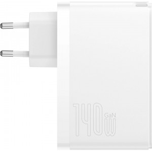 Baseus GaN5 Pro 2xUSB-C USB wall charger, 140W (white)
