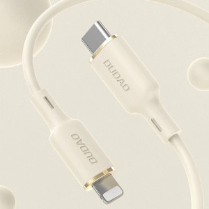 Dudao L7SE 3in1 cable USB-C - USB-C / Lightning / micro USB 66W 1.2m - beige (universal)
