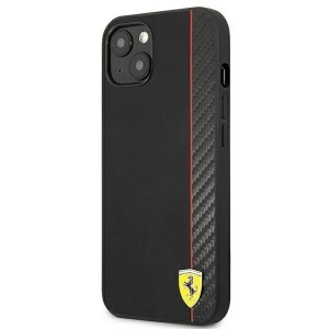Ferrari FESAXHCP13SBK iPhone 13 mini 5.4" black/black hardcase On Track Carbon Stripe (universal)