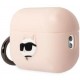 Karl Lagerfeld KLAP2RUNCHP AirPods Pro 2 cover pink/pink Silicone Choupette Head 3D (universal)