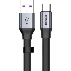 Baseus Simple flat cable USB cable / USB Type C SuperCharge 5A 40W Quick Charge 3.0 QC 3.0 23cm gray (CATMBJ-BG1) (universal)