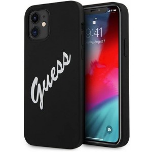 Guess GUHCP12SLSVSBW iPhone 12 mini 5.4" black and white hardcase Silicone Vintage (universal)