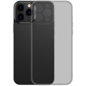 Baseus Frosted Glass Case Cover for iPhone 13 Pro Hard Cover with Gel Frame black (ARWS000401) (universal)