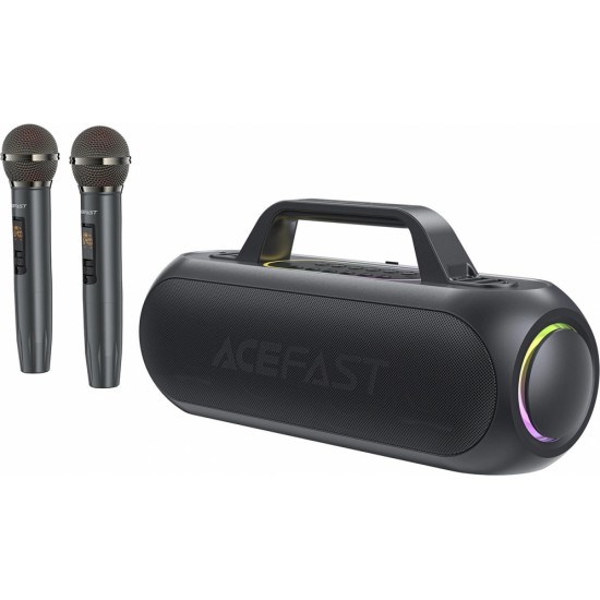 Acefast K1 wireless karaoke speaker with 2 microphones - black (universal)