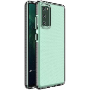 Hurtel Spring Case cover gel cover with colored frame for Samsung Galaxy A12 / Galaxy M12 black (universal)