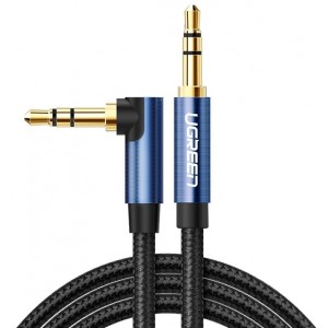 Ugreen angled AUX cable 2 x mini jack 3.5 mm 1m blue (AV112) (universal)