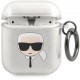 Karl Lagerfeld KLA2UKHGS AirPods cover srebrny/silver Glitter Karl`s Head (universal)