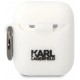 Karl Lagerfeld KLA2RUNCHH AirPods 1/2 cover white/white Silicone Choupette Head 3D (universal)