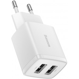 Baseus Compact charger 2x USB 10.5W white (CCXJ010202) (universal)