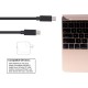 Choetech Cable Choetech 2x usb-c type c 3A macbook black