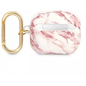 Guess GUA3HCHMAP AirPods 3 cover różowy/pink Marble Strap Collection