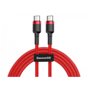 Baseus Kabel 2m Baseus Cafule 2x USB-C QC 3A PD red