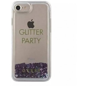 Guess GUHCP7GLUQPU iPhone 6/7/8 /SE 2020 fioletowy/purple hard case Liquid Glitter Party