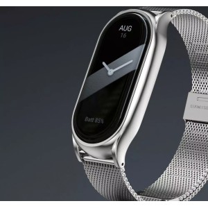 4Kom.pl Milaneseband steel bracelet strap for Xiaomi Smart Band 8/ 8 NFC Silver