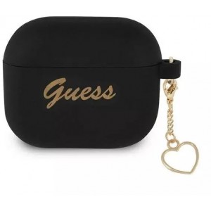 Guess GUA3LSCHSK AirPods 3 cover czarny/black Silicone Charm Collection