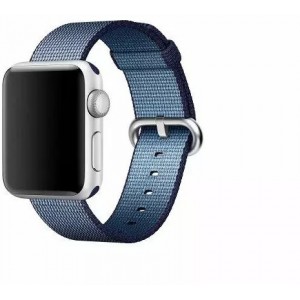 Marka Niezdefiniowana Apple Watch strap MPW82ZM/A 42/44/45mm Woven Nylon Band navy/navy