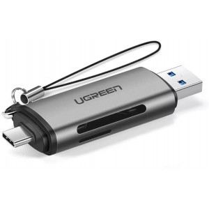 Ugreen SD / micro SD card reader for USB 3.0 / USB Type C 3.0 gray (50706)