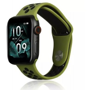 Producenttymczasowy Beline Sport Silicone Smartwatch Strap for Apple Watch 42/44/45/49mm green/black green/black