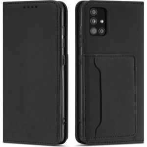 4Kom.pl Magnet Card Case Case for Xiaomi Redmi Note 11 Pro Cover Card Wallet Stand Black