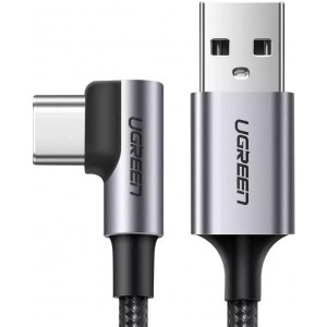 Ugreen angled cable USB - USB Type C 2m 3A gray (50942)