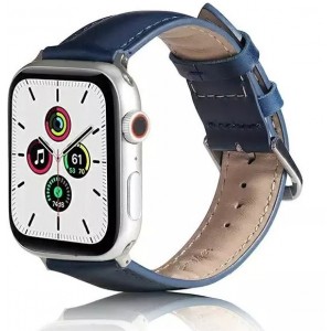 Producenttymczasowy Beline Leather smartwatch strap for Apple Watch 42/44/45/49mm blue/blue