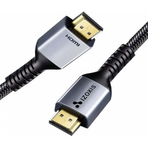 4Kom.pl 2m Cable Nylon Braid Reinforced HDMI 8K 60Hz 48Gbps 2.1 High Speed